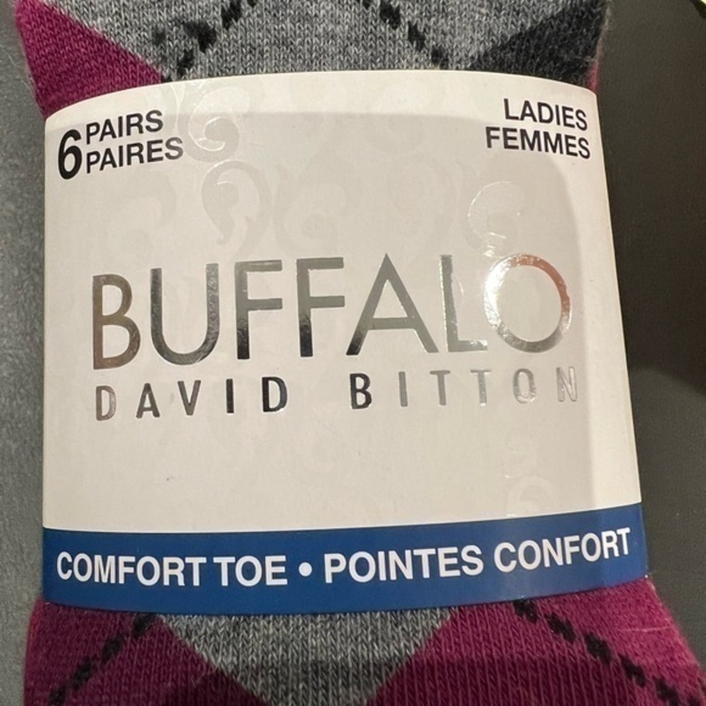 Buffalo David Bitton Ladies Comfort Toe Socks 6 PAIRS